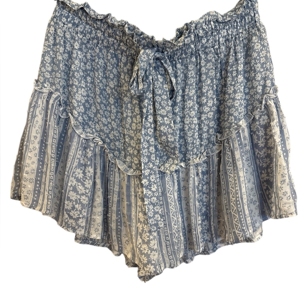 Women's Light Blue Floral Skort from Her Entire Name Says Grace, Size M